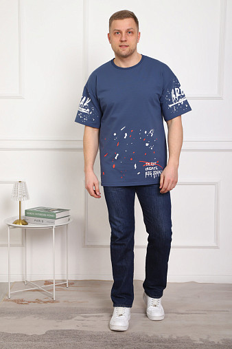 Футболка мужская Дорс футер св.индиго