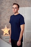 Футболка мужская однотонная синяя