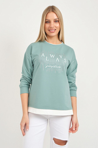 Свитшот женский Кетти св.изумруд