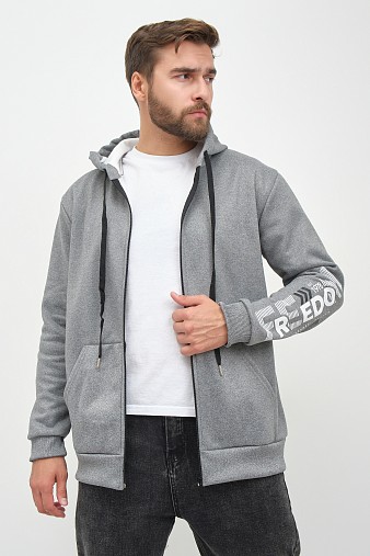 Толстовка муж. Дэнди 3-х нитка начес серый