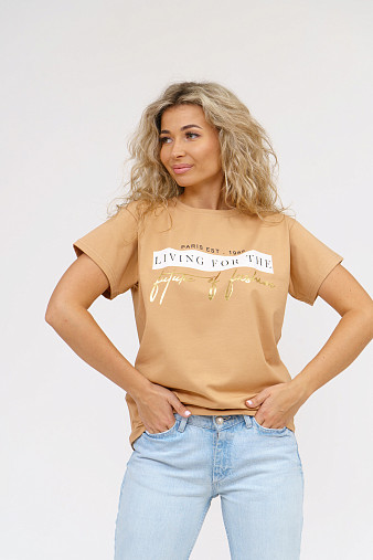 Футболка женская Имидж песочная