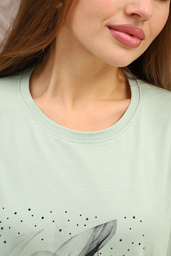 Футболка женская Жанет фисташка