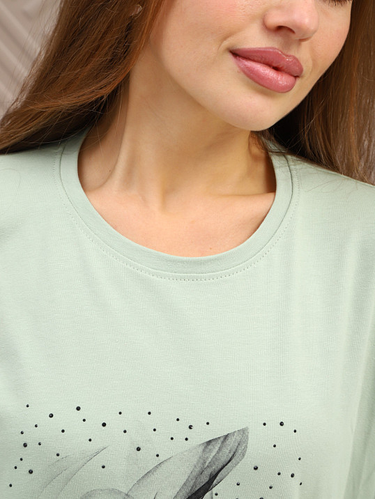 Футболка женская Жанет фисташка