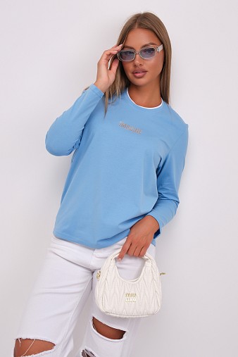 Лонгслив женский Сигма голубой