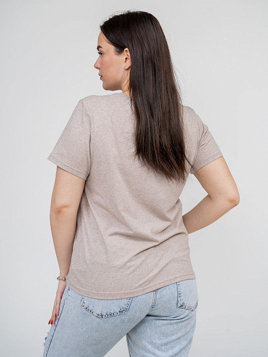 Футболка женская Сафари-1 бежевый/меланж