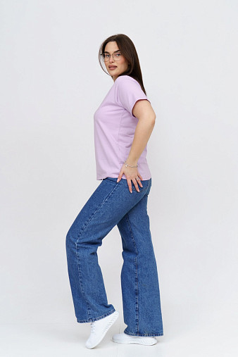 Футболка женская Креатив лаванда/корица