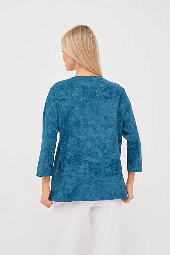 Лонгслив жен. Гламур варенка петроль