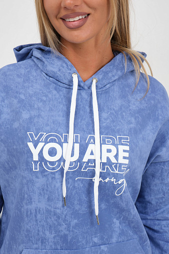 Толстовка женская Винтаж василек