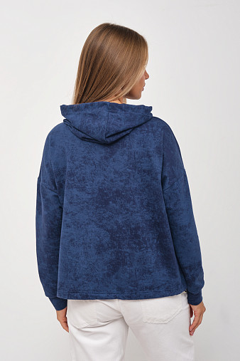 Толстовка женская Винтаж индиго