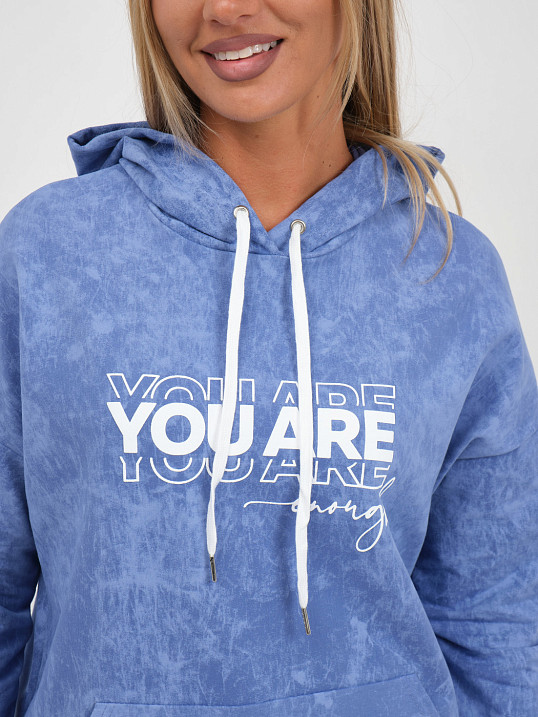 Толстовка женская Винтаж василек