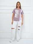 Футболка женская Рефлекс корица/лаванда