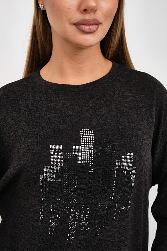 Джемпер женский Келли-2 т.серый