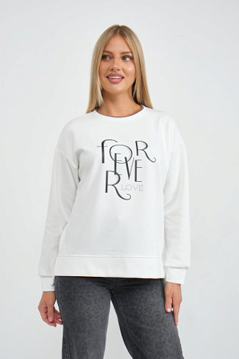 Свитшот жен. Либерти однотонный экрю