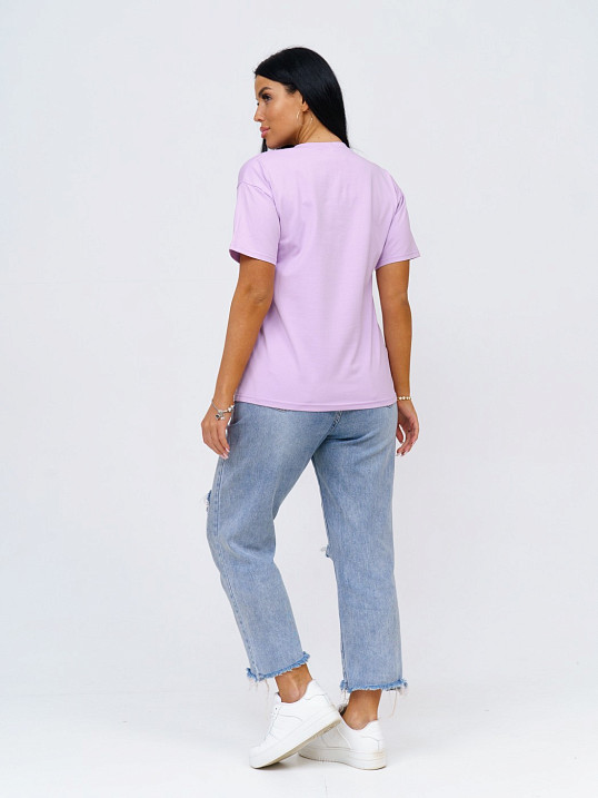 Футболка женская Смайл лаванда