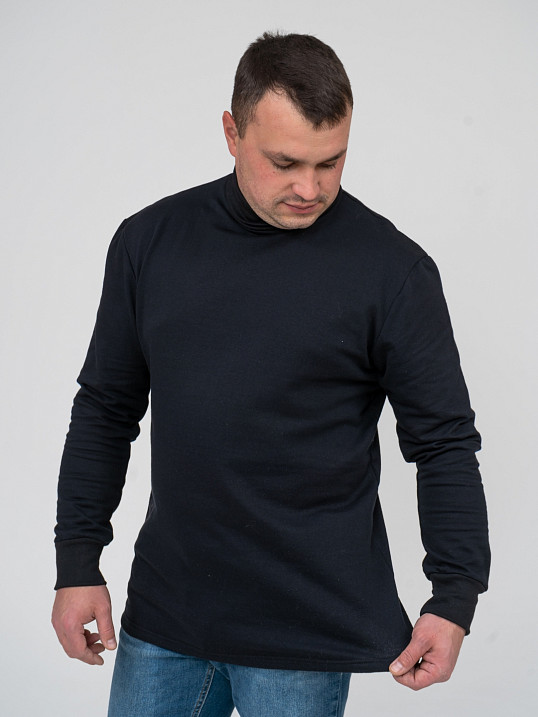 Водолазка мужская футер черная