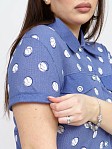 Рубашка Акцент джинс/горох