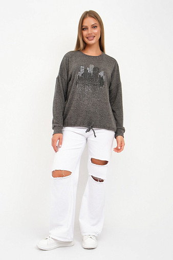 Джемпер женский Келли-2 серый