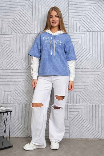 Толстовка женская Венди варенка василек