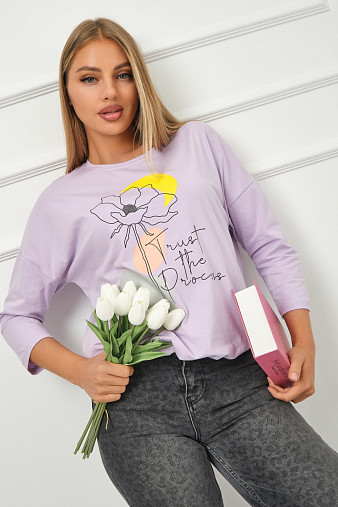 Лонгслив Николь лаванда