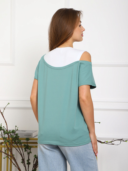 Футболка женская Чика св.изумруд