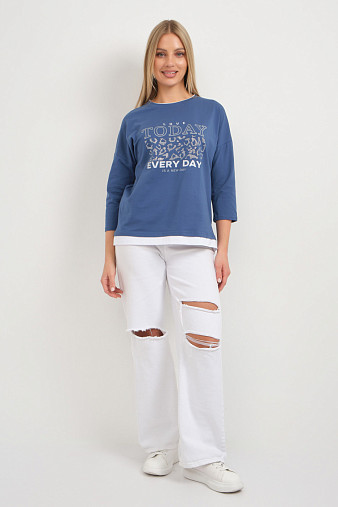 Лонгслив женский Лео св.индиго