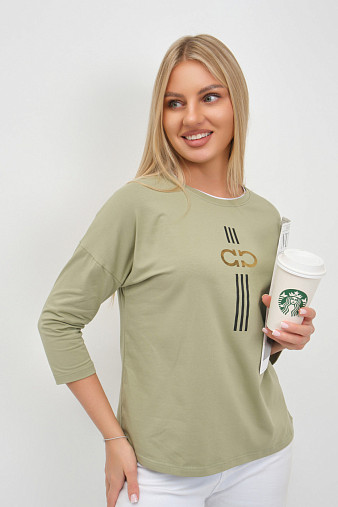 Лонгслив женский Мадлен фисташка