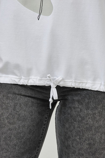 Лонгслив Николь белый