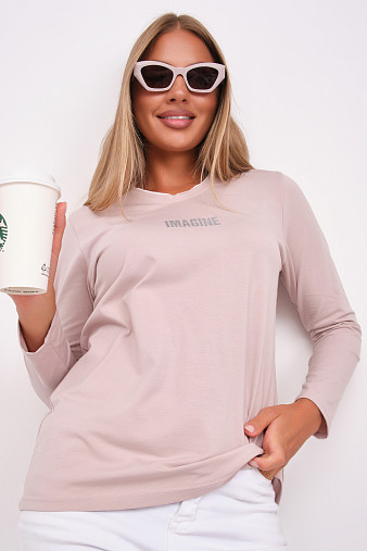 Лонгслив женский Сигма пудра