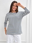 Лонгслив Николь графит/полоса Лонгслив Николь графит/полоса