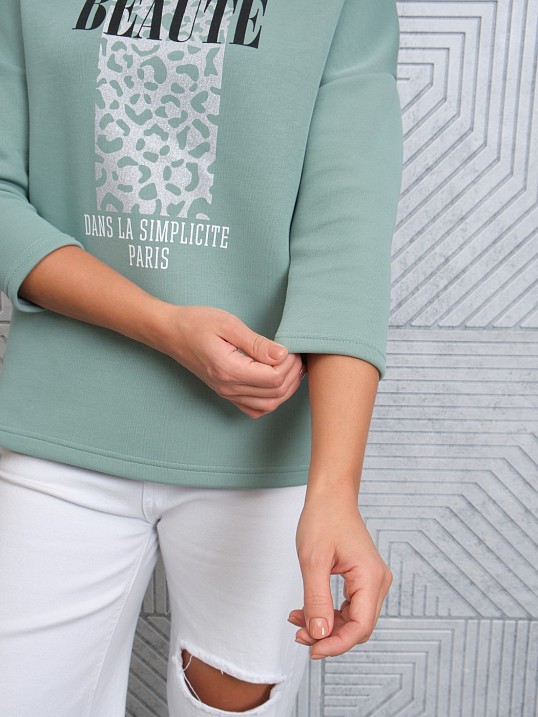 Свитшот женский Бьюти фисташка