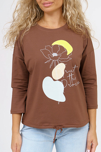 Лонгслив Николь шоколад