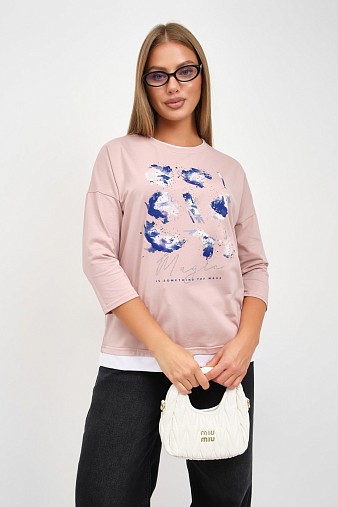 Лонгслив женский Тудей пудра