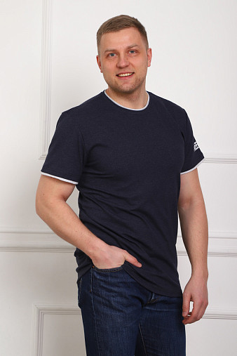 Футболка мужская Смарт синий/меланж