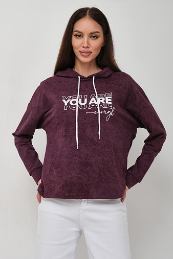 Толстовка женская Винтаж баклажан