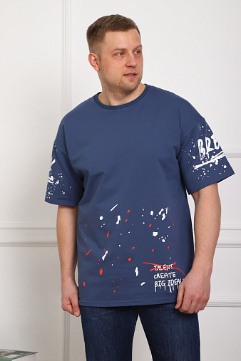 Футболка мужская Дорс футер св.индиго