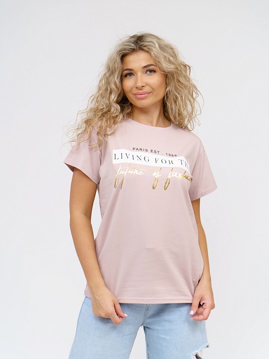 Футболка женская Имидж пыльная роза Футболка женская Имидж пыльная роза