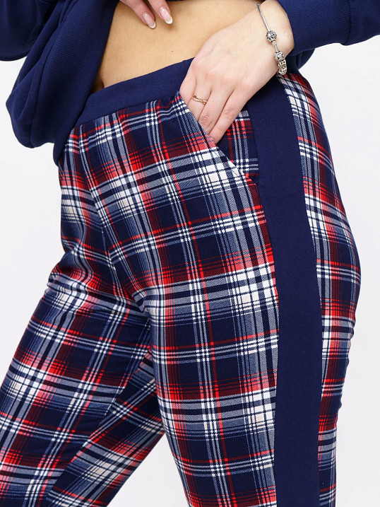 Костюм Константа без капюшона синий/клетка