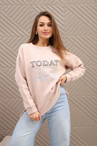 Свитшот женский Лео бежевый