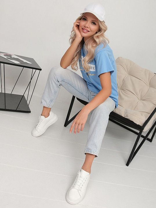 Футболка женская Имидж голубой