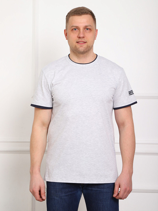 Футболка мужская Смарт серый/меланж