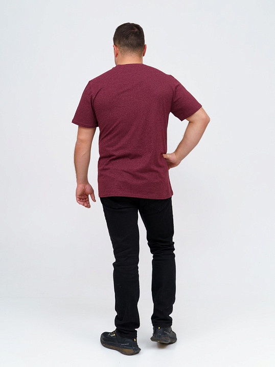 Футболка мужская кор. рукав Меланж бордо