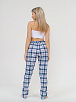 Брюки Силуэт сине-розовый/клетка