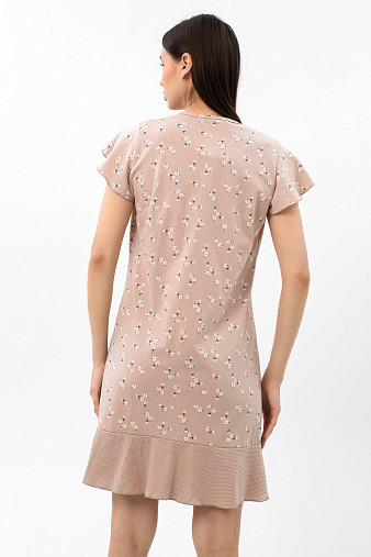 Ночная сорочка Астра крыло беж/цветы