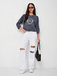 Лонгслив жен. Гламур варенка т.серый