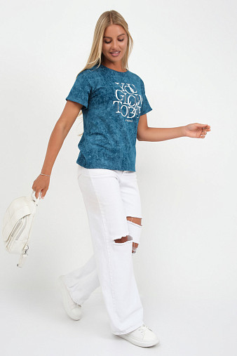 Футболка жен. Лиона варенка морская волна