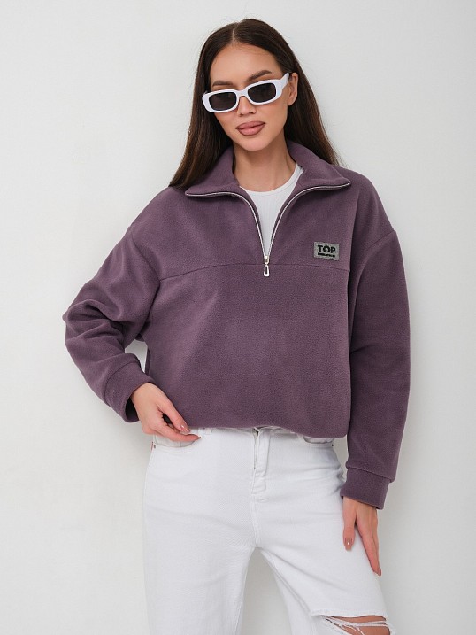 Толстовка жен. Тренд флис т.лиловый
