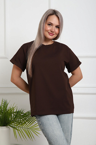 Футболка женская Классика шоколад