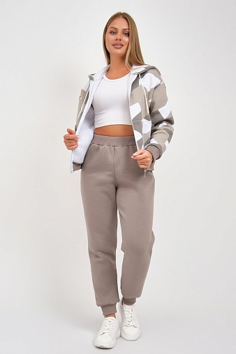 Костюм женский Дюна набивка начёс олива