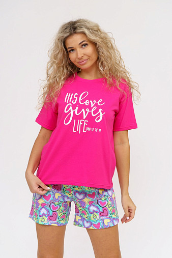 Пижама Изюминка однотонная фуксия