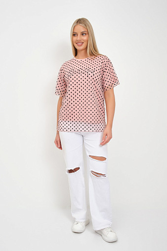 Футболка женская Бьюти вискоза пудра